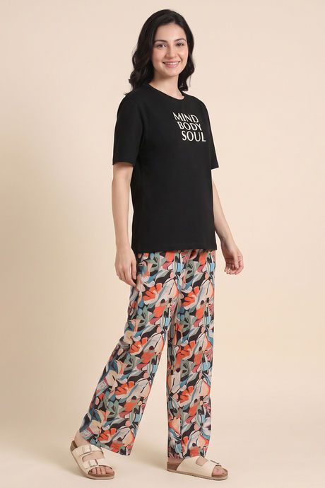 Zivame Abstract Print Cotton Loungewear Set - Tap Shoe — image 2